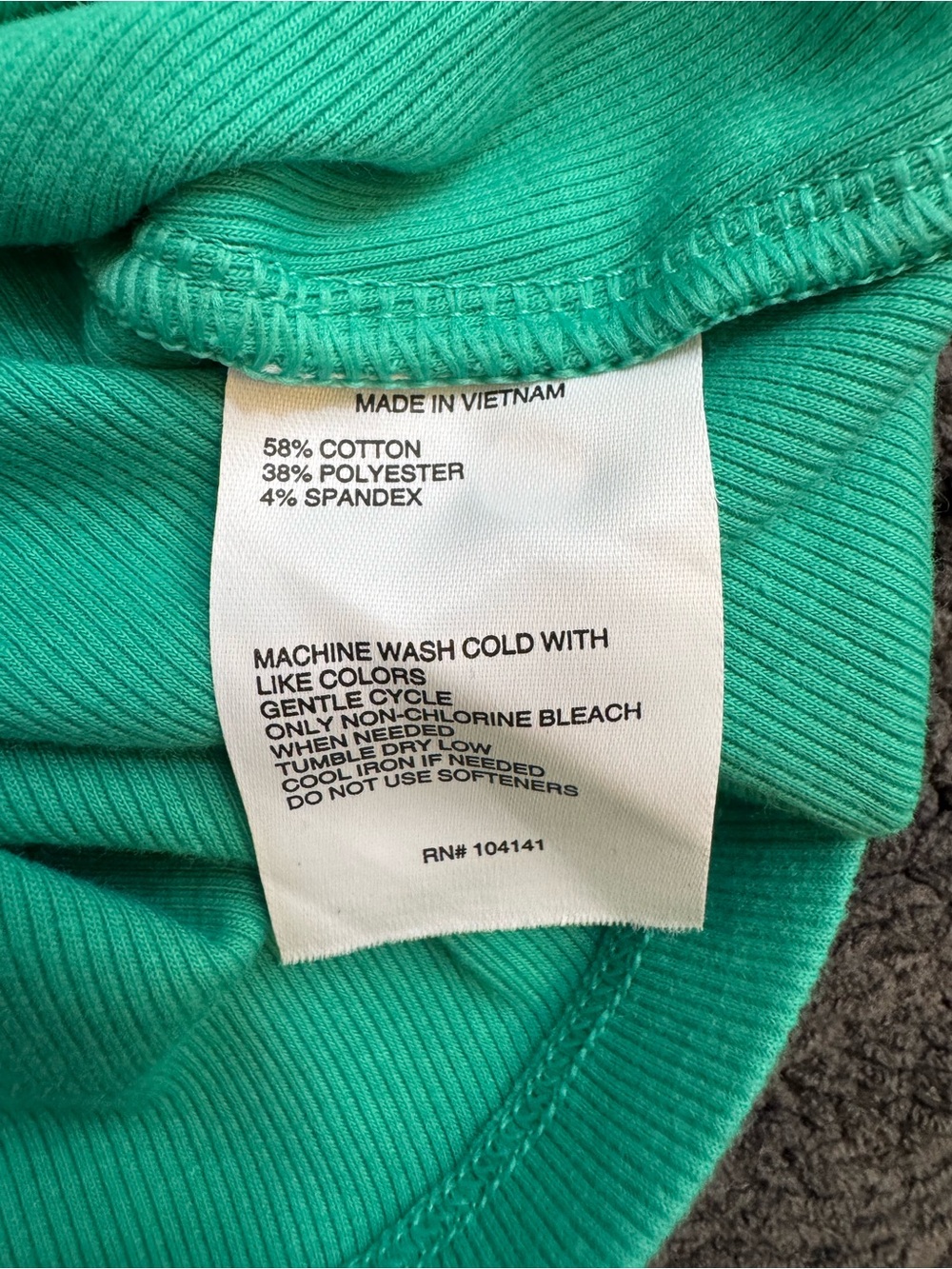DSG Green Ribbed Tank Top (Women's, Medium) - Picture 7 of 7